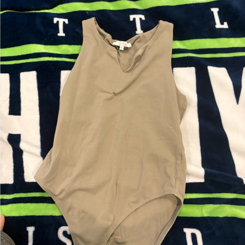 Khaki Sleeveless Bodysuit